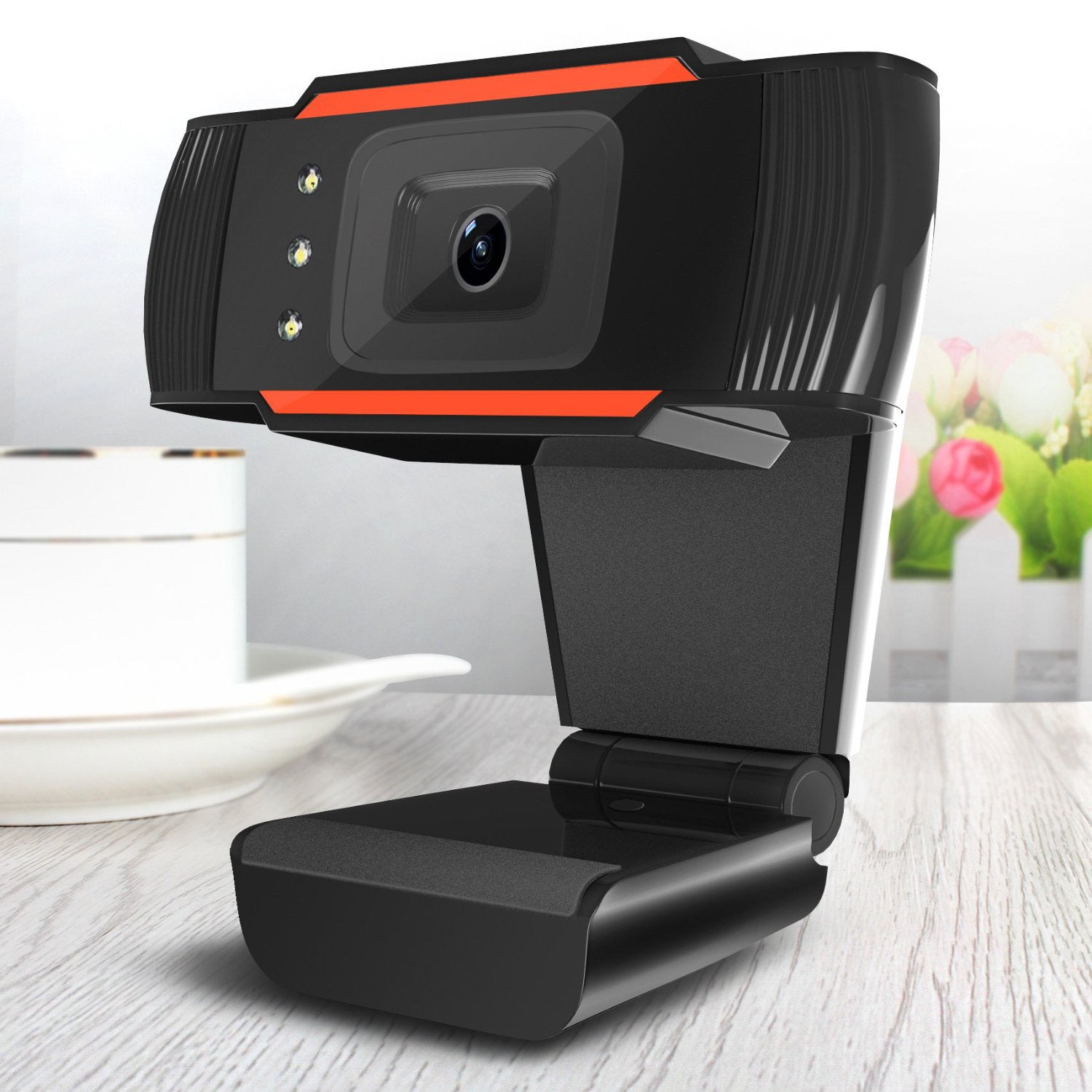USB LED Fill Light HD Webcam With Adjustable Brightness
