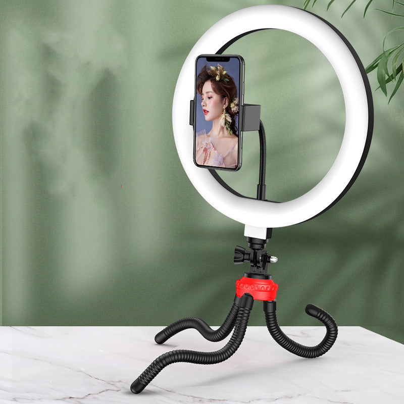 Apple Compatible 10 Inch LED Ring Light With Desktop Tripod