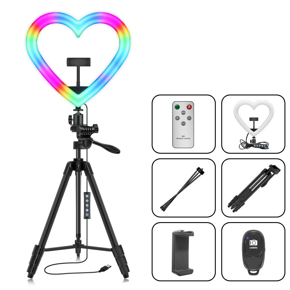12 Inch RGB Ring Fill Light Tripod For Selfie Photography