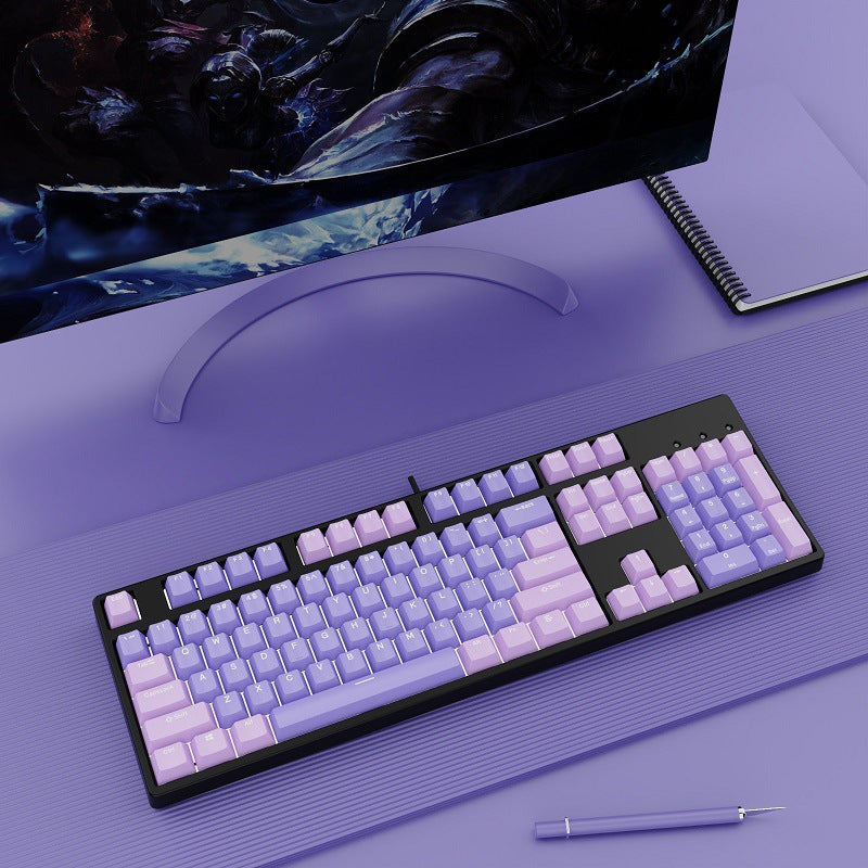 Wired Mechanical Keyboard Dual Color Hot-Swappable Switches